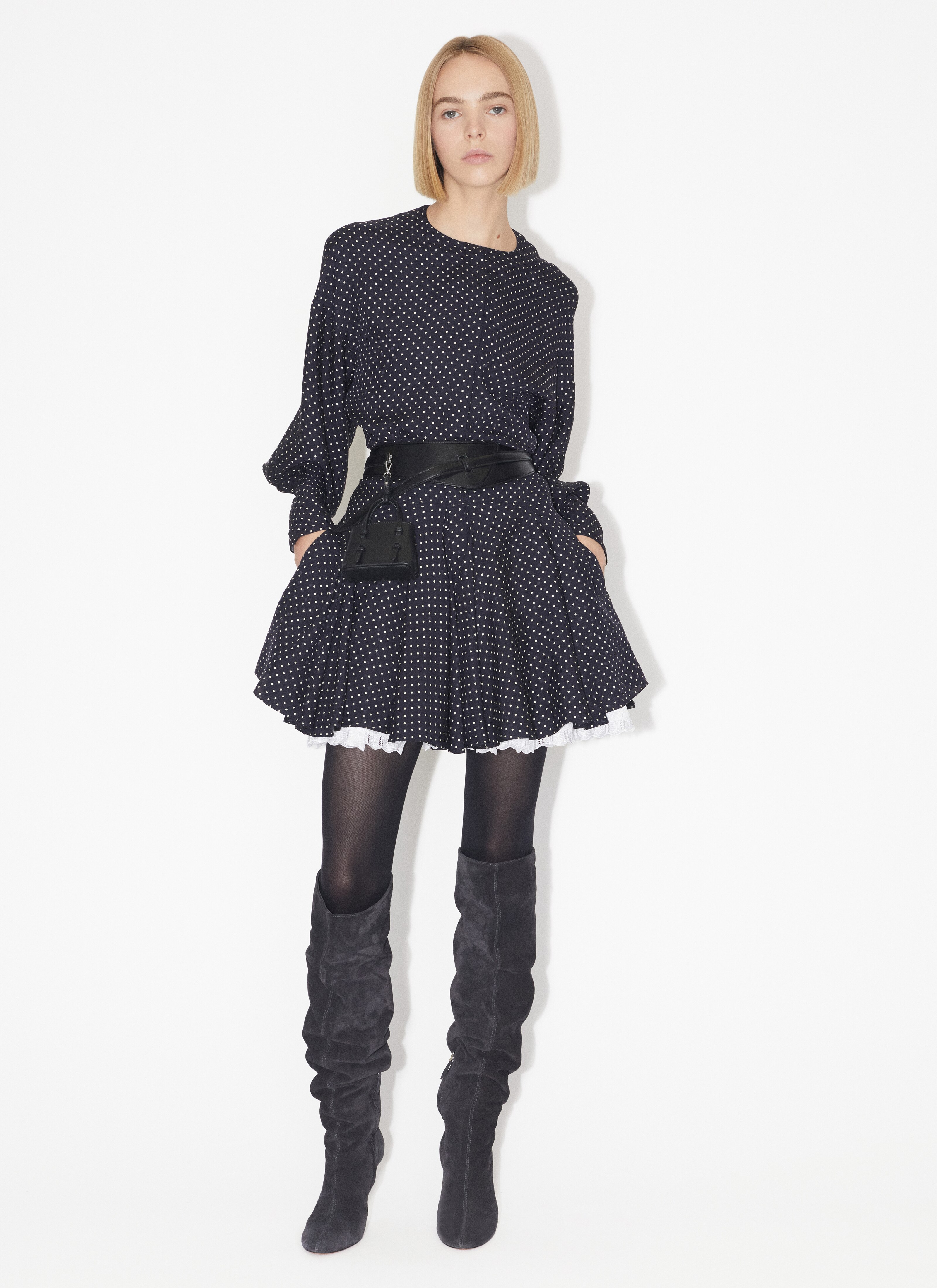 Polka dots skater dress - maison-alaia.com