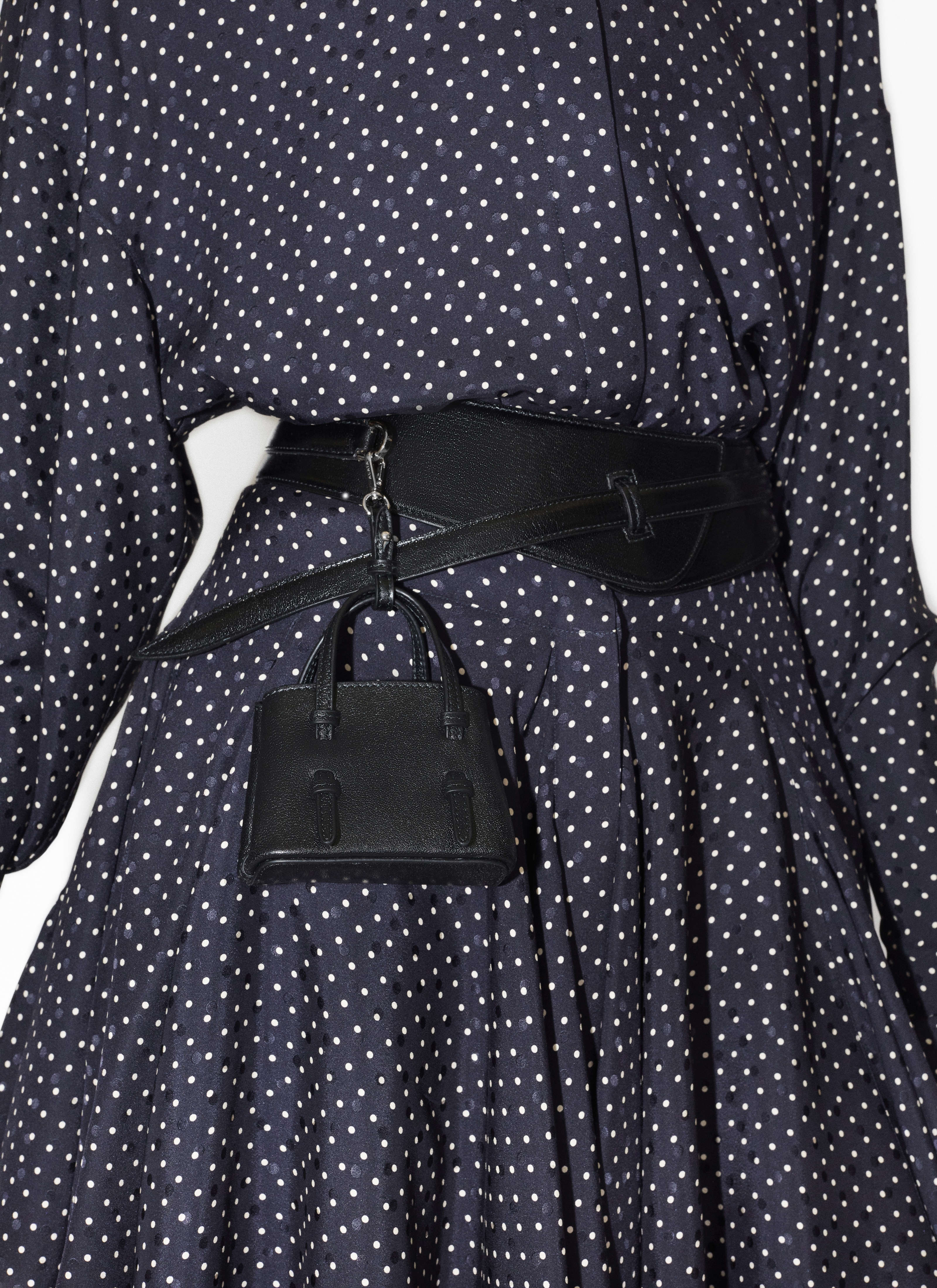 ALAÏA BEIGE POLKA DOTS SKATER DRESS