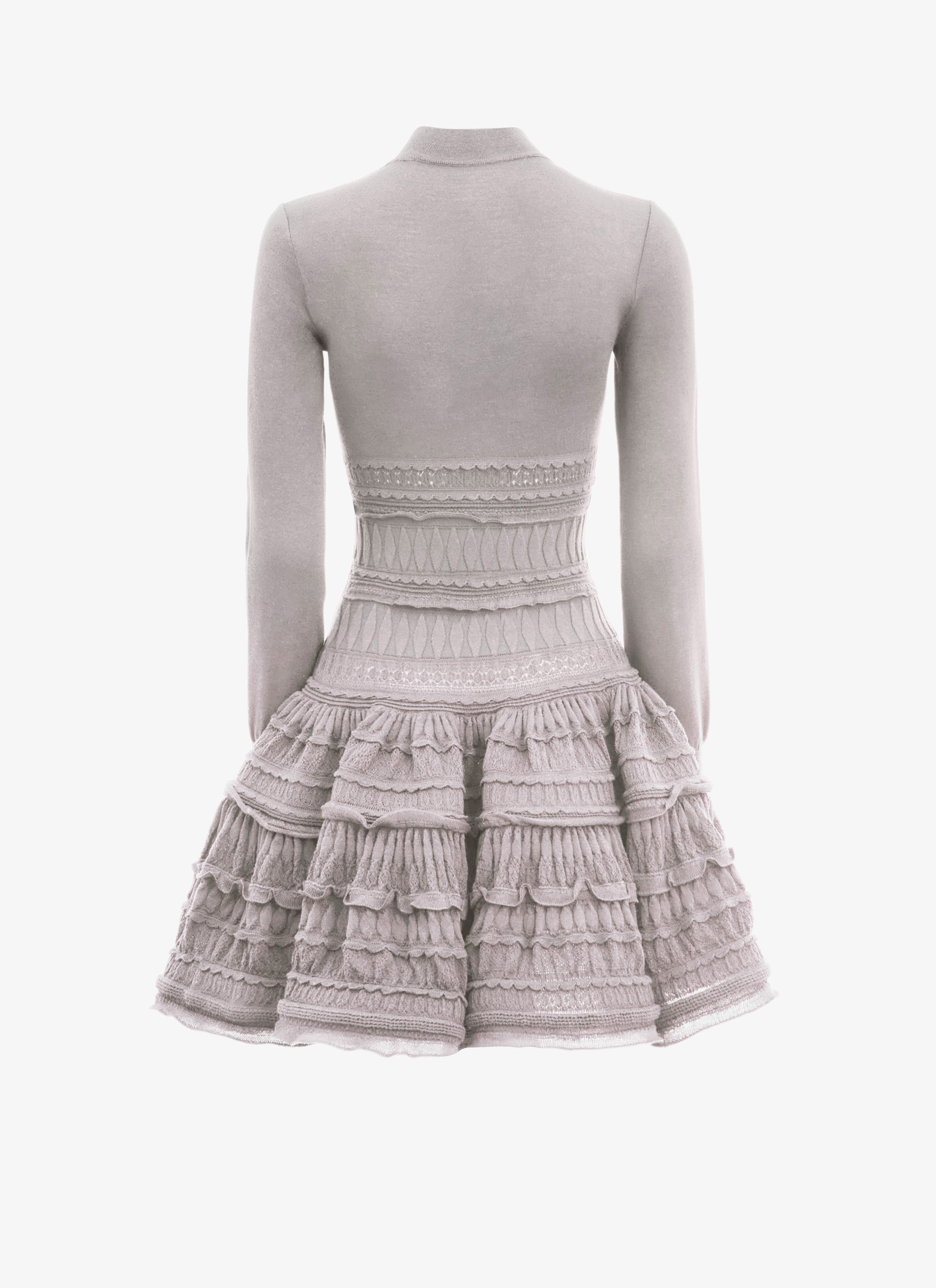 ALAÏA GRAY CRINOLINE DRESS