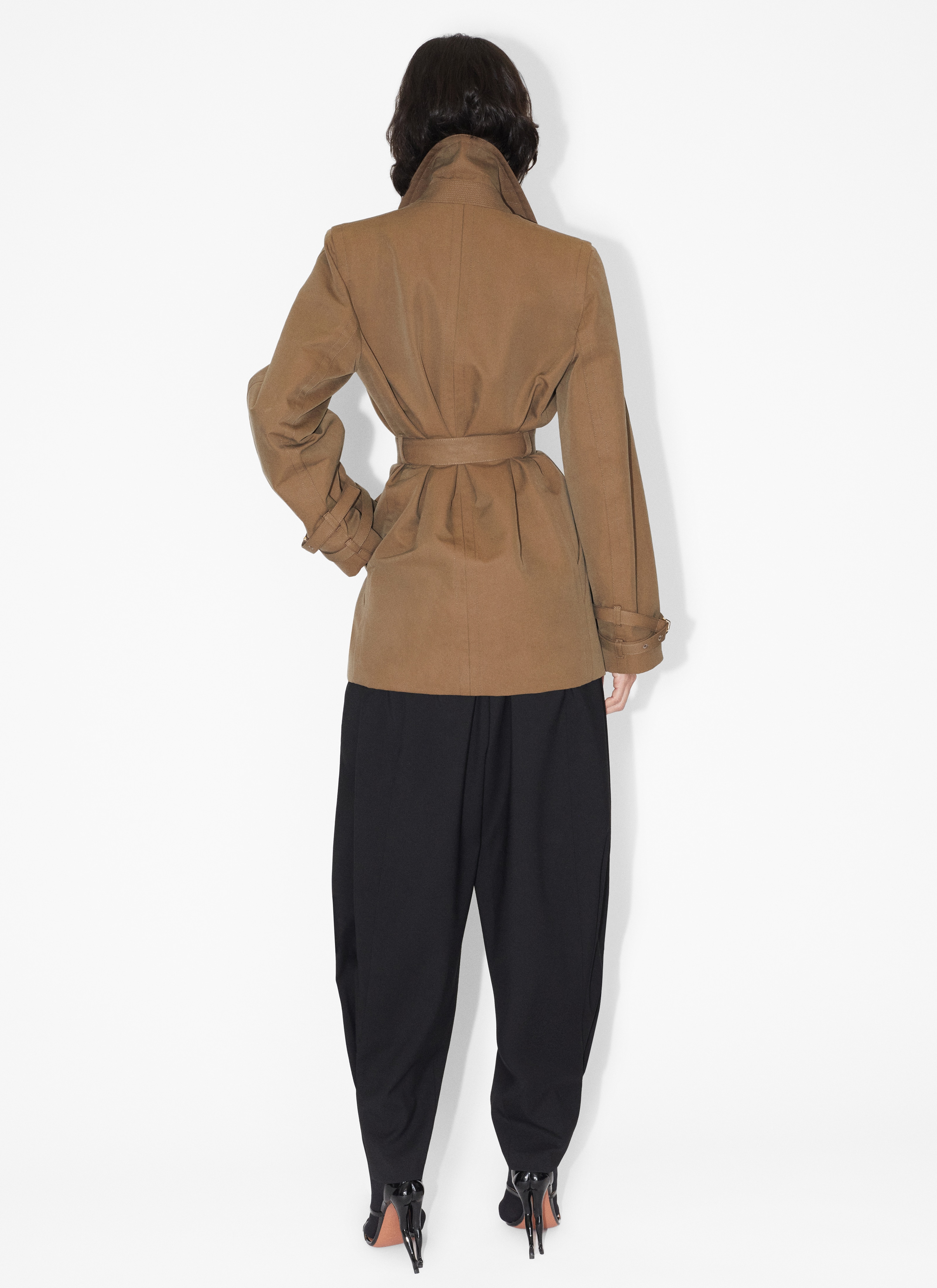 ALAÏA BEIGE MIDI TRENCH COAT
