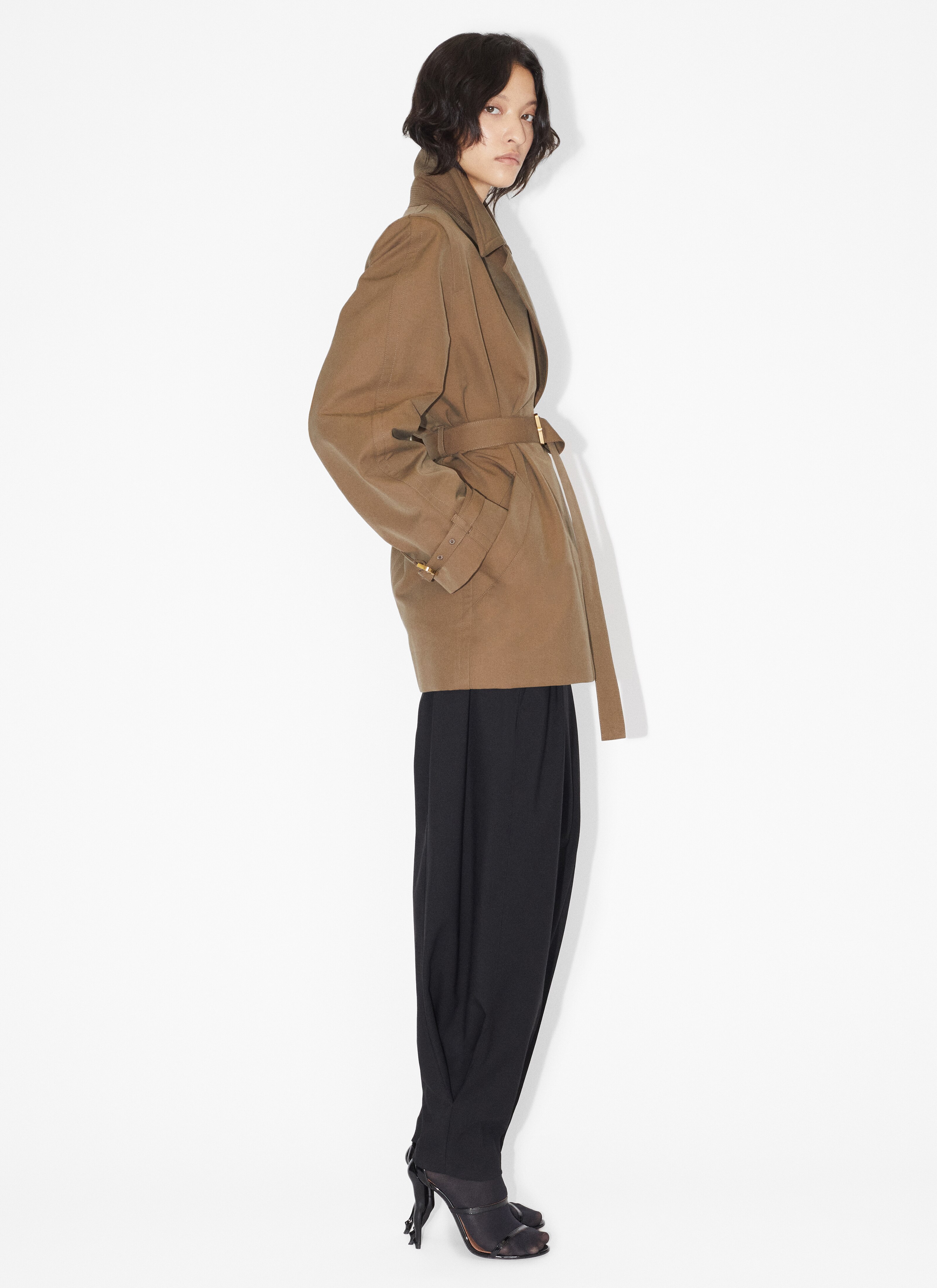 ALAÏA BEIGE MIDI TRENCH COAT