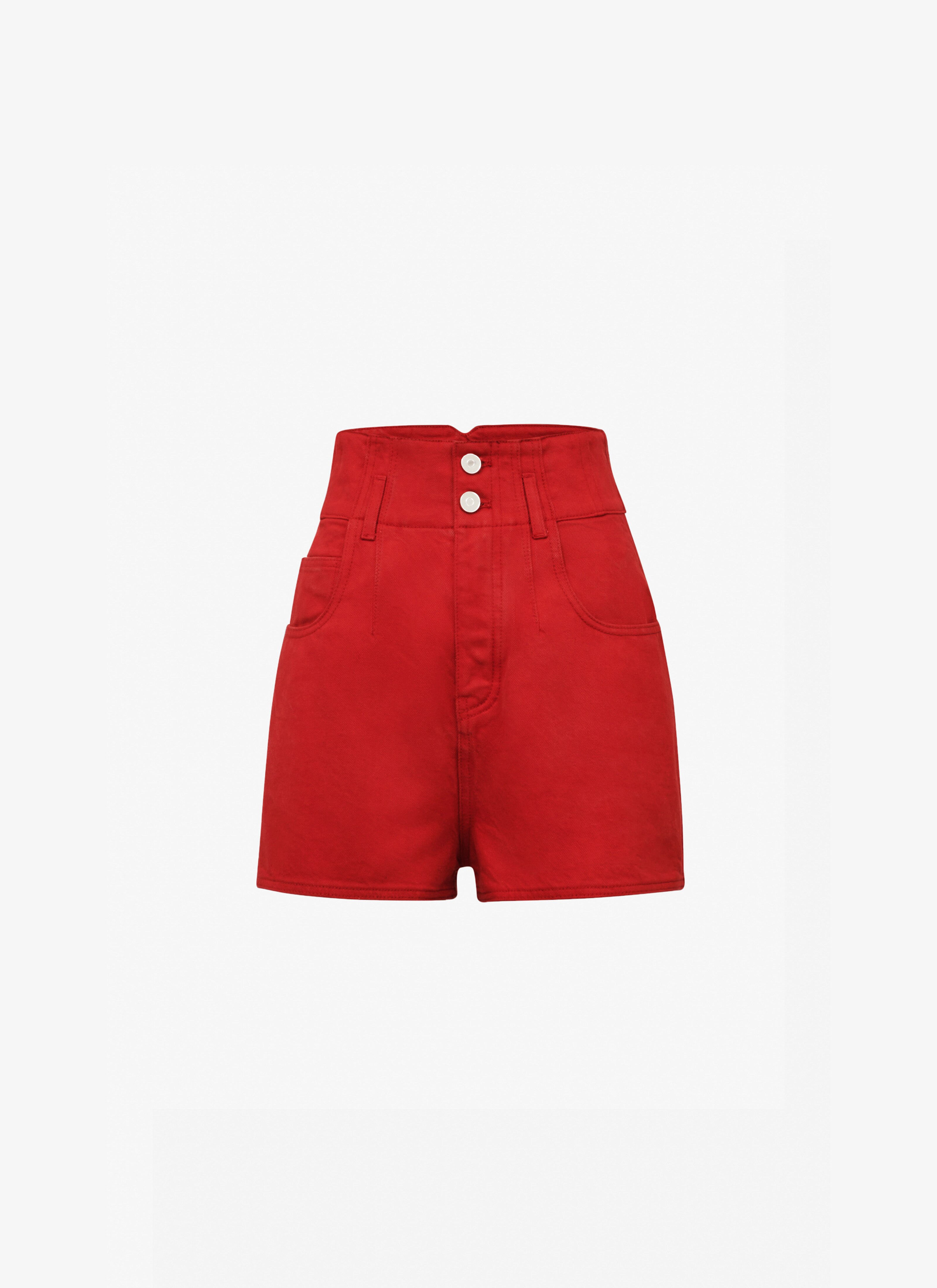 High-Waist denim Shorts maison-alaia.com