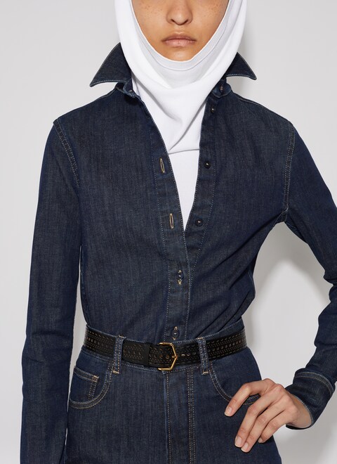 Fitted denim shirt - maison-alaia.com