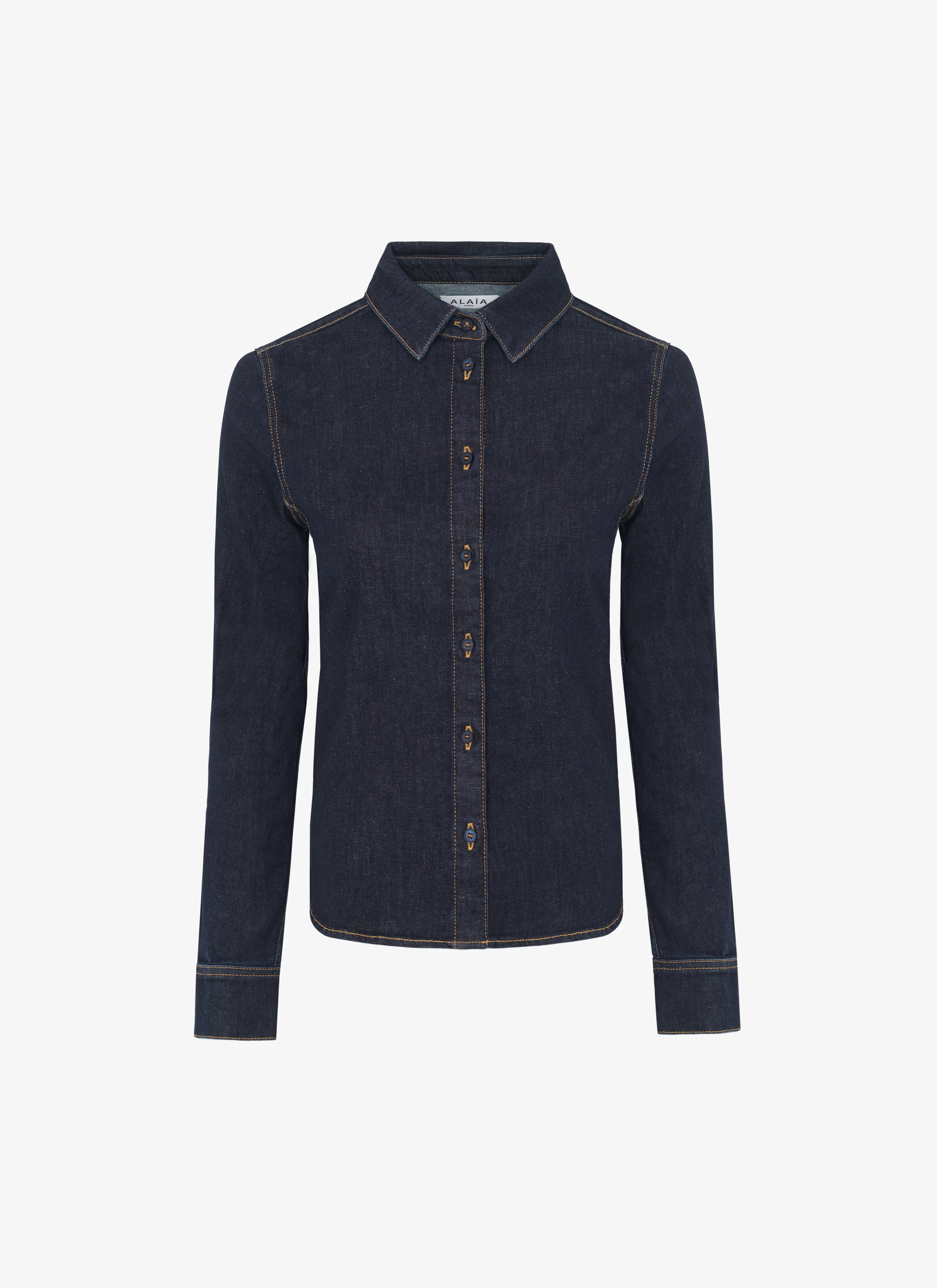 Fitted denim shirt - maison-alaia.com