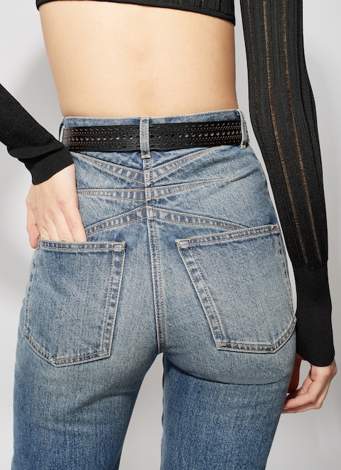 Flared denim pant - maison-alaia.com