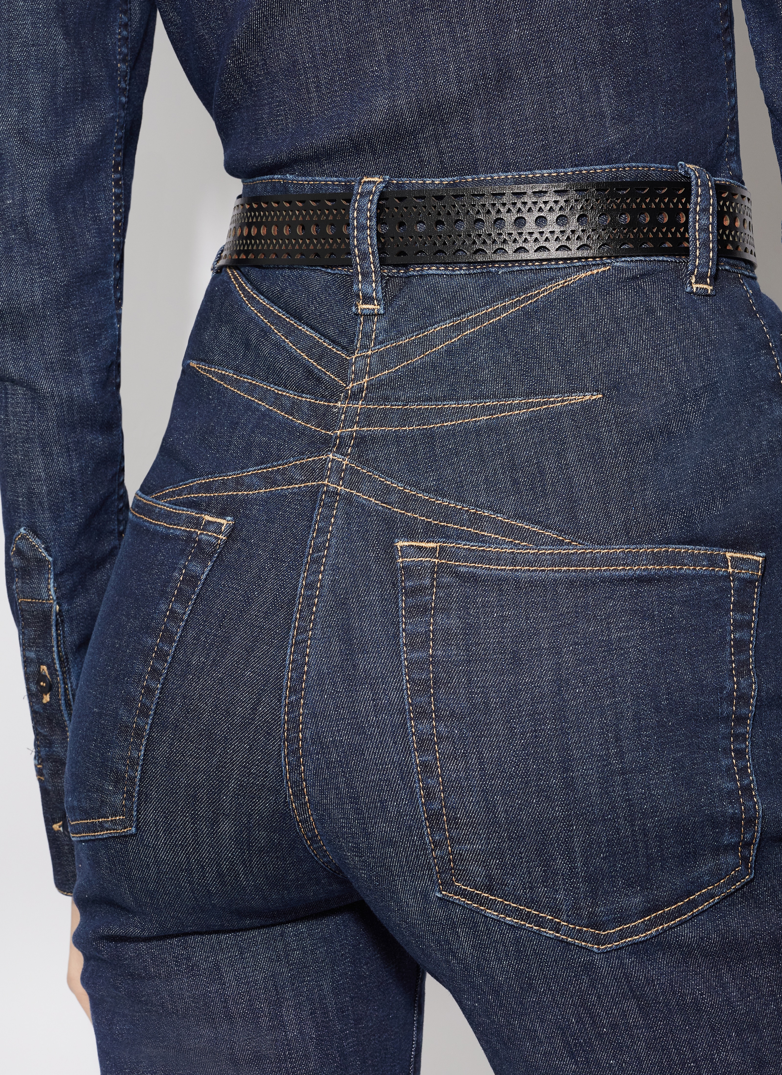 Long bootcut denim pant - maison-alaia.com