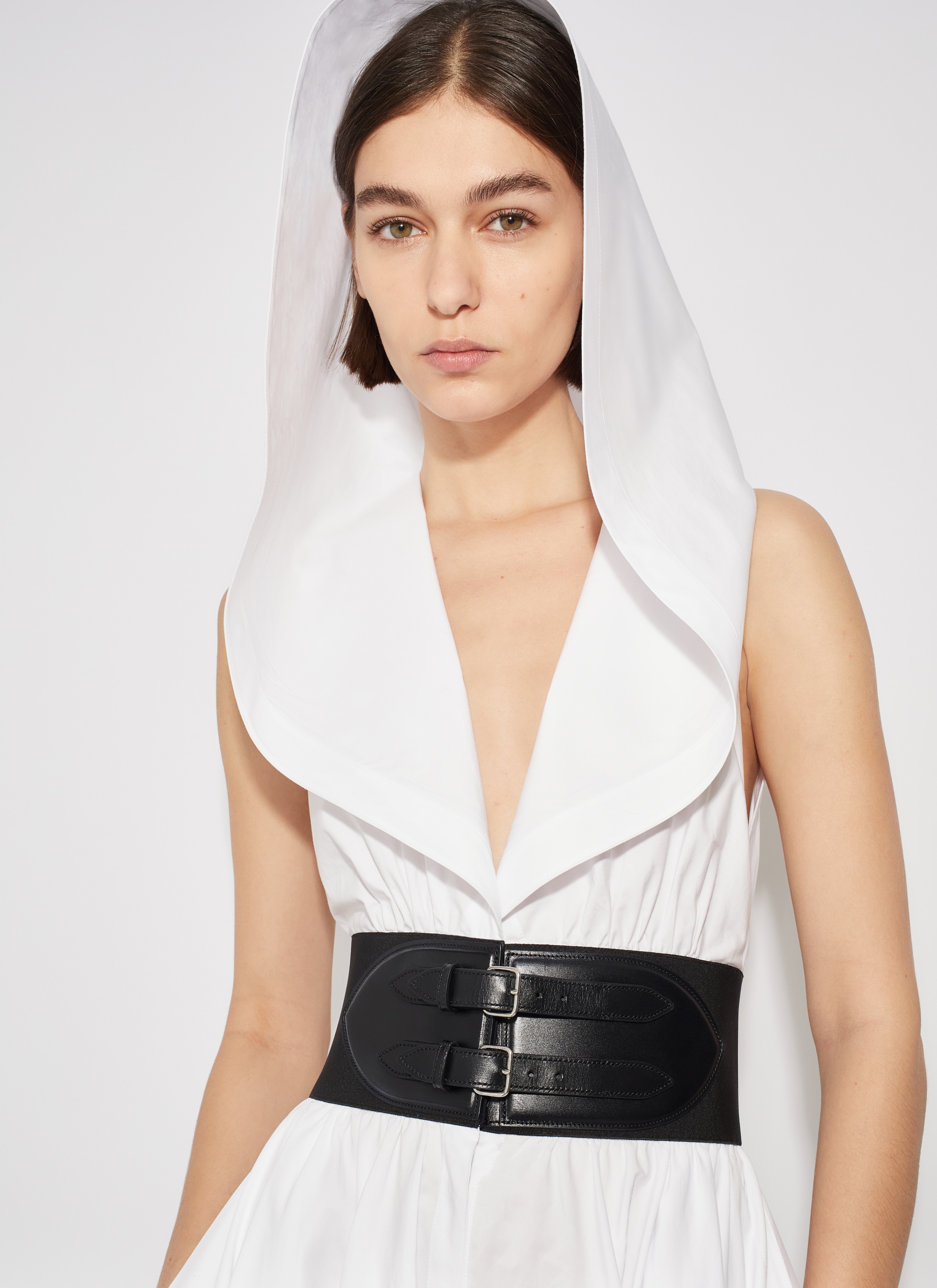 Poplin hood dress - maison-alaia.com