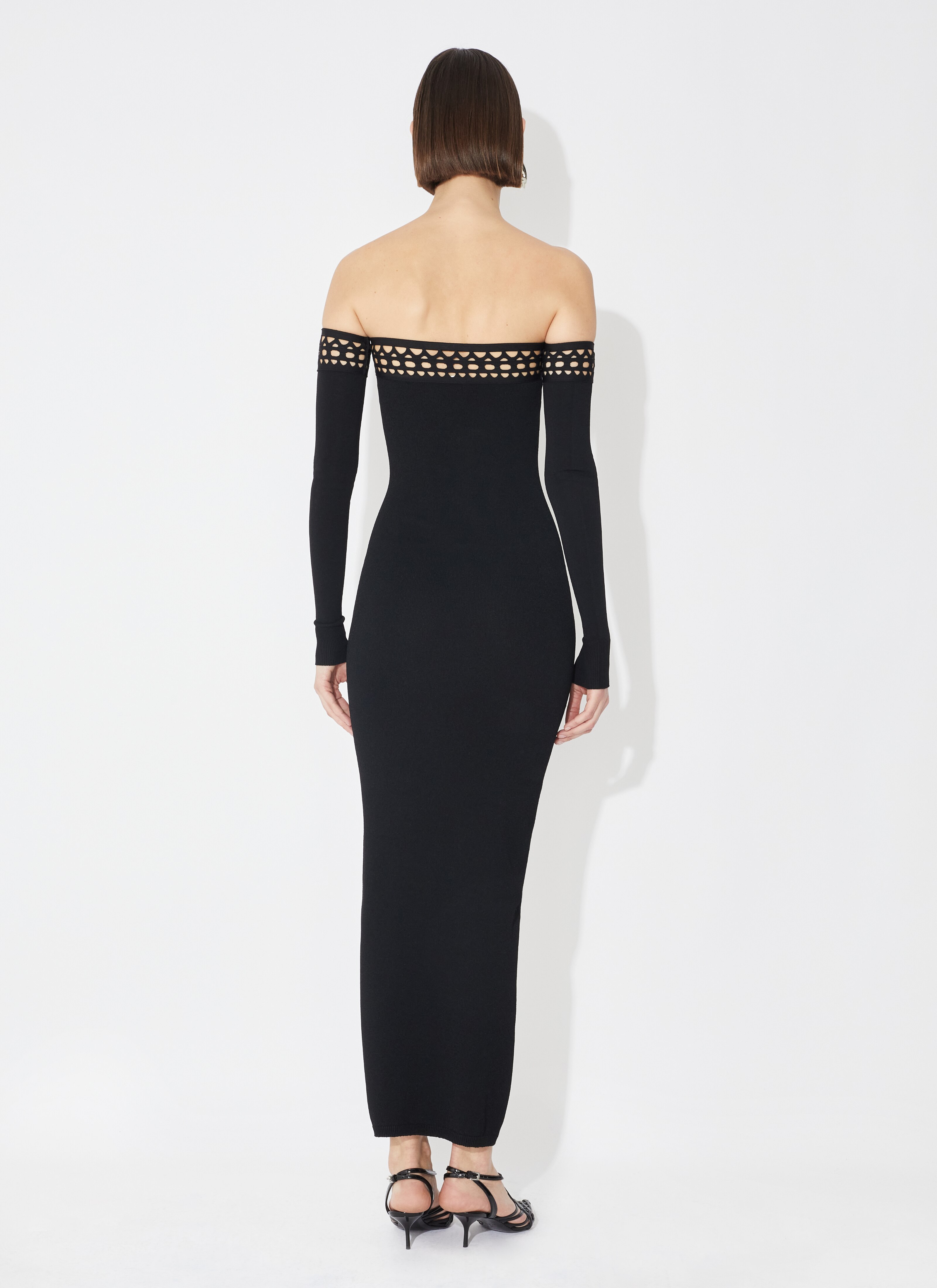 ALAÏA ABITO VIENNE CON SPALLE SCOPERTE NERO