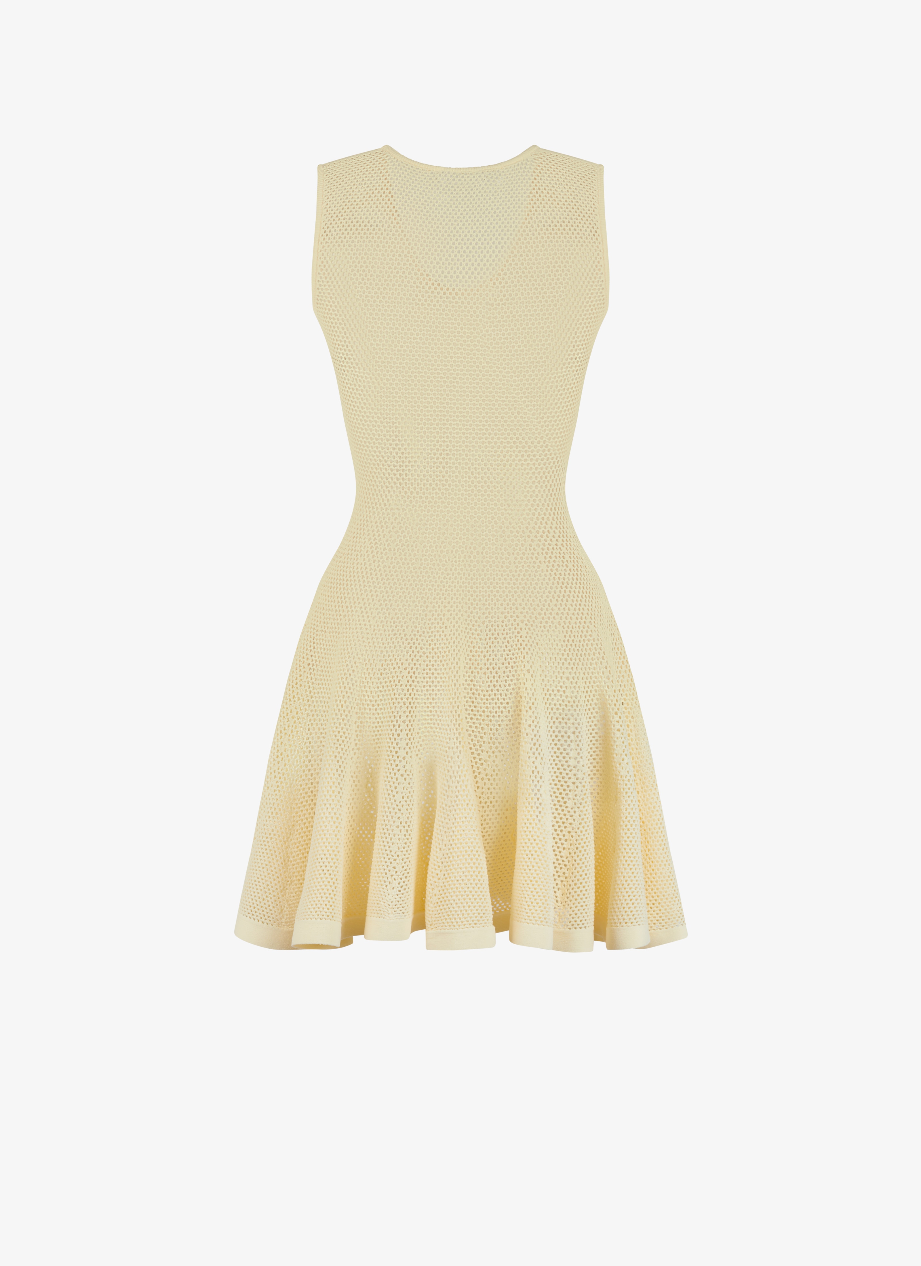 ALAÏA ABITO SKATER IN RETE GIALLO