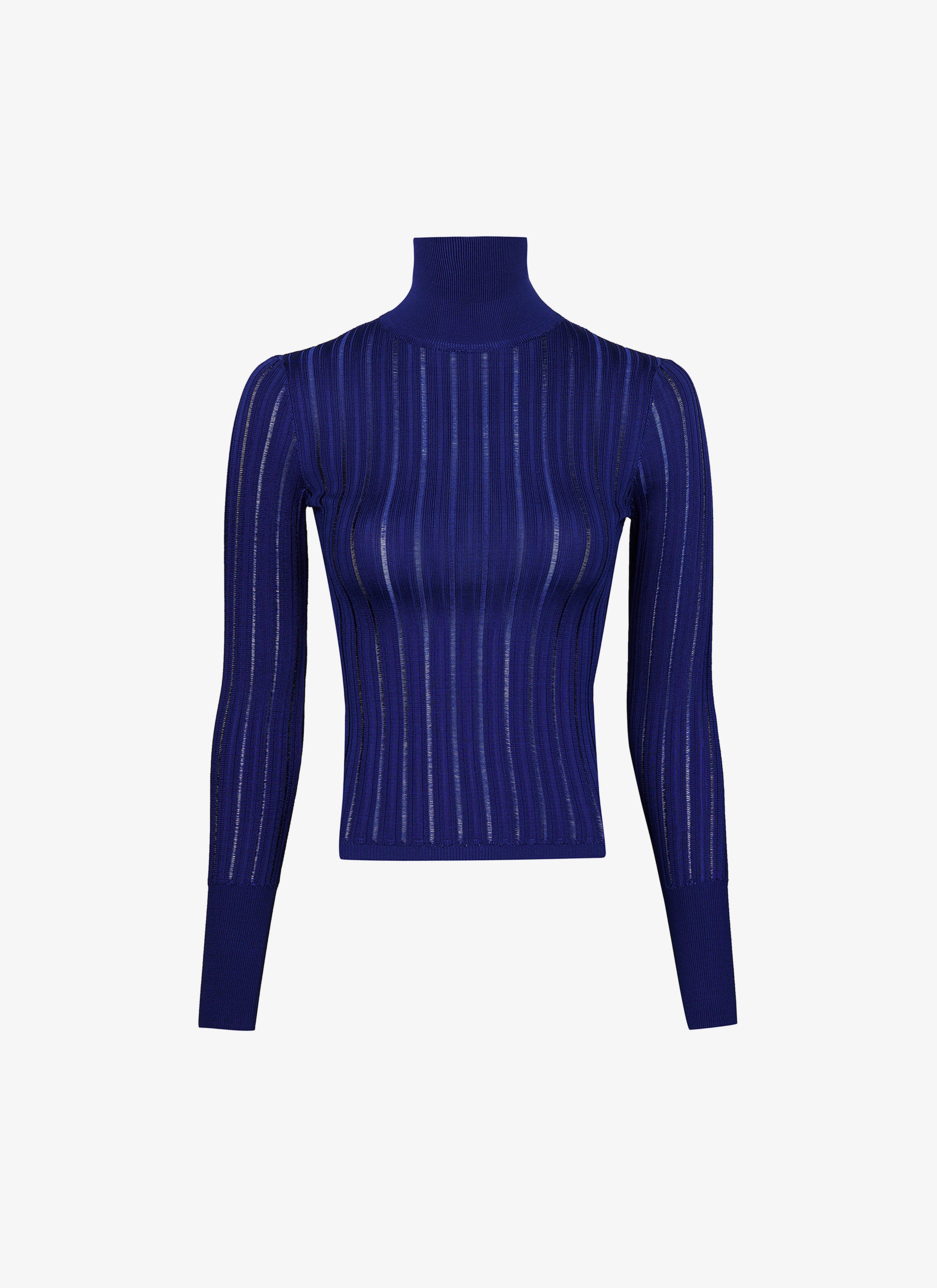 Shiny crinoline turtleneck maison-alaia.com