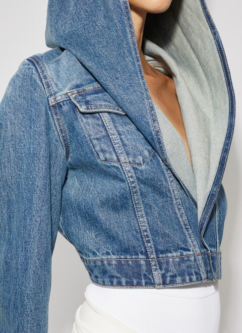 Denim hood jacket - maison-alaia.com