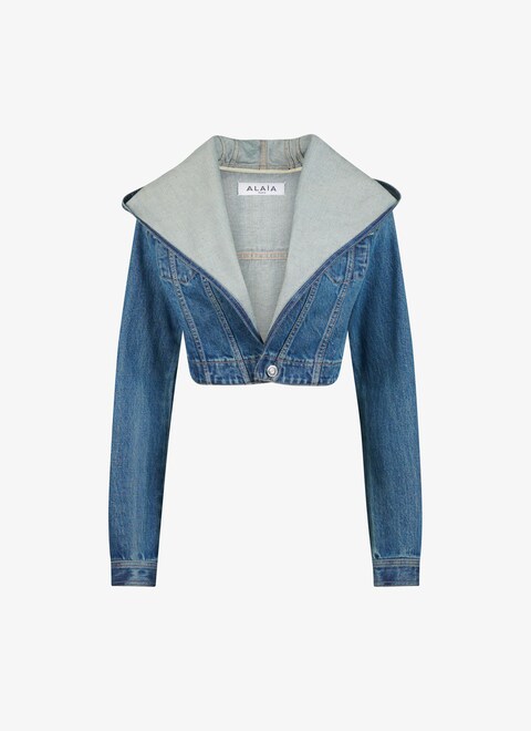 Denim hood jacket - maison-alaia.com