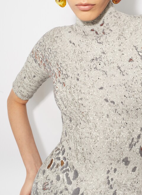 Long knit jacquard dress - maison-alaia.com