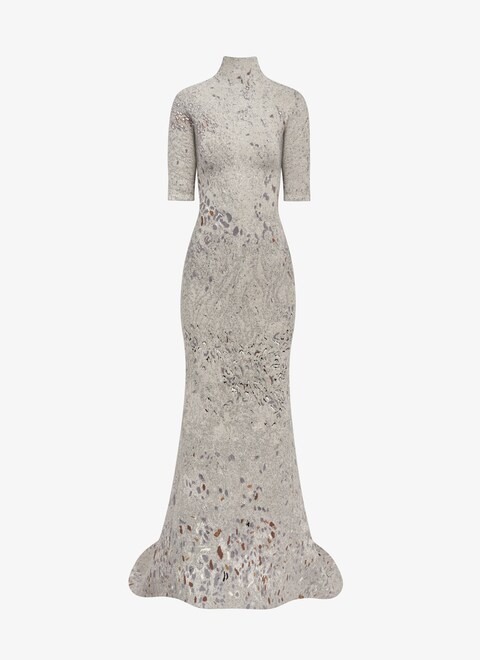 Long knit jacquard dress - maison-alaia.com