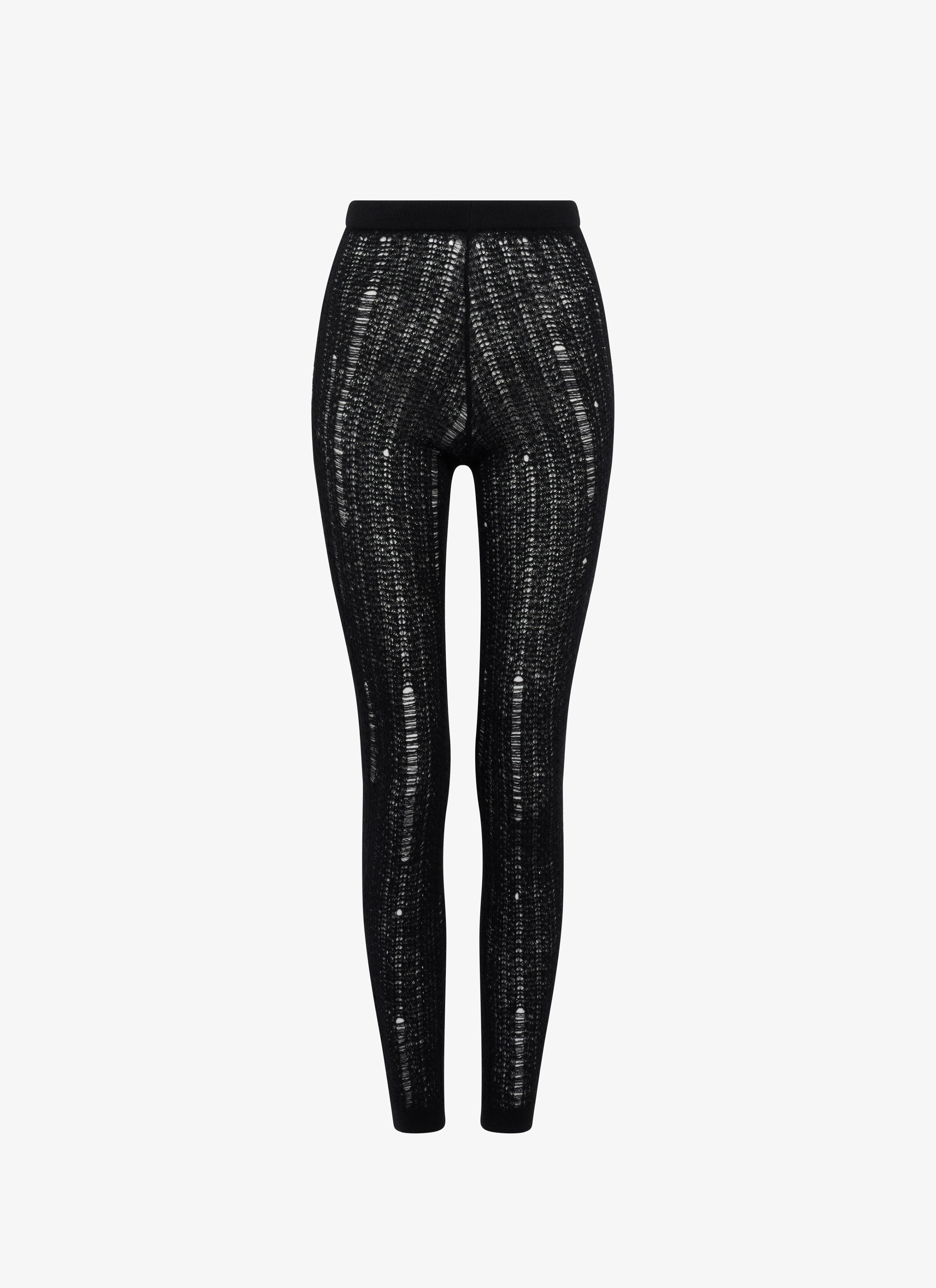 ALAÏA Women's Black Ladder Lace Legging