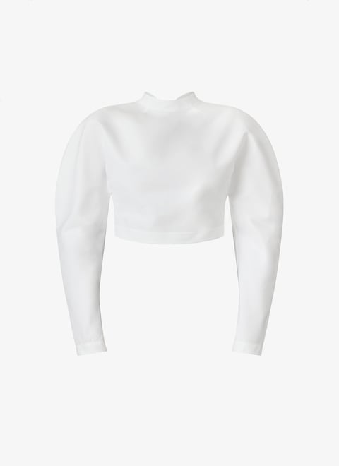 Cropped poplin top - maison-alaia.com