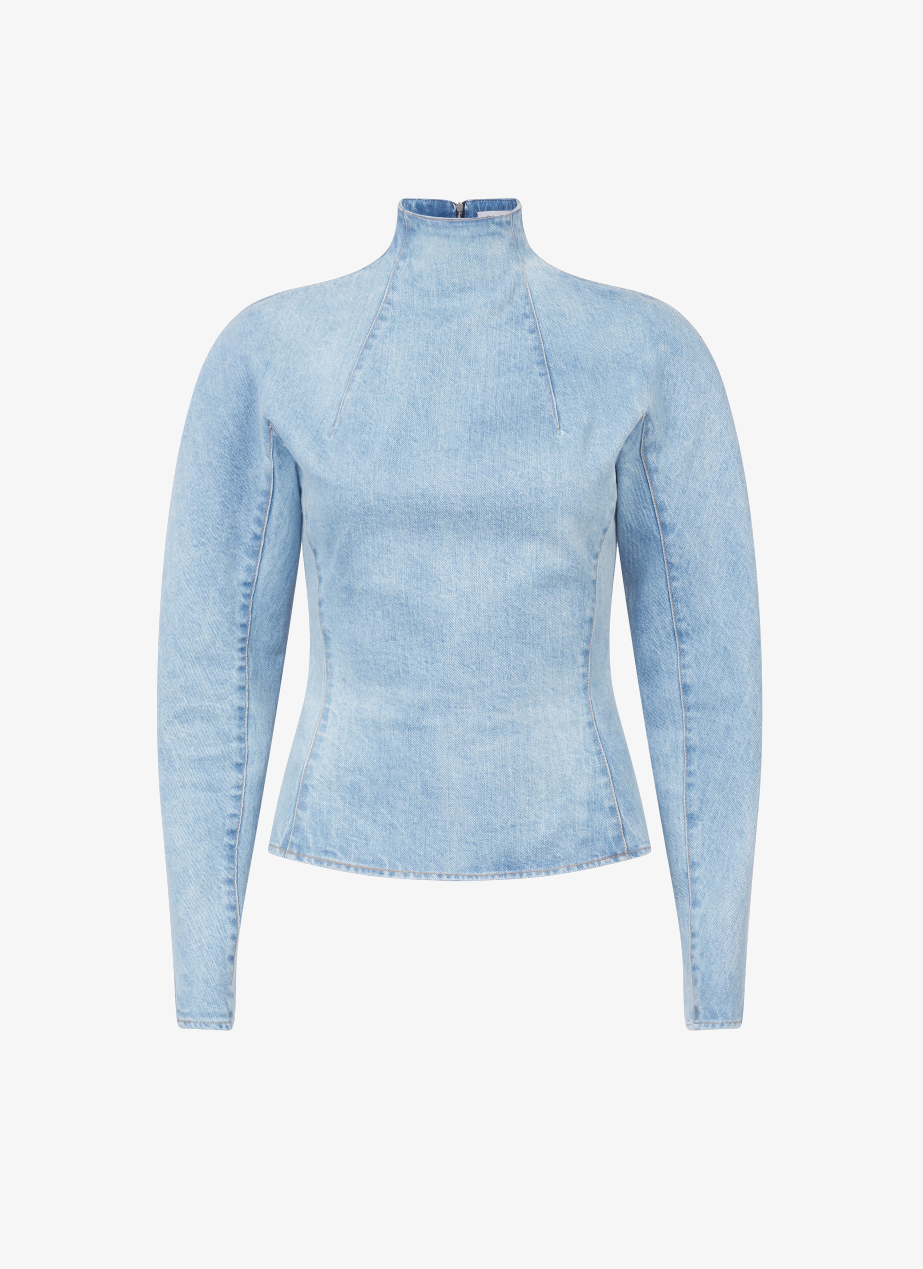 Blue Denim top Alaïa - IetpShops Ukraine