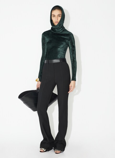 Shiny velvet hood top - maison-alaia.com