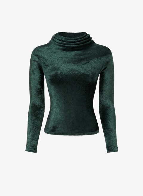 Shiny velvet hood top - maison-alaia.com