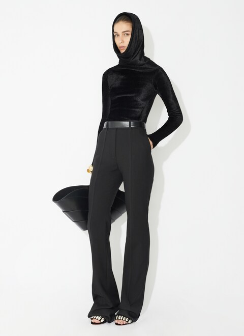 Shiny velvet hood top - maison-alaia.com