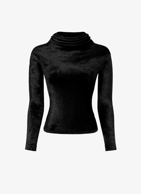 Shiny velvet hood top - maison-alaia.com