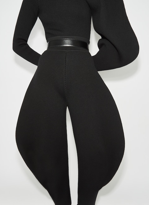 Round rib knit pant - maison-alaia.com