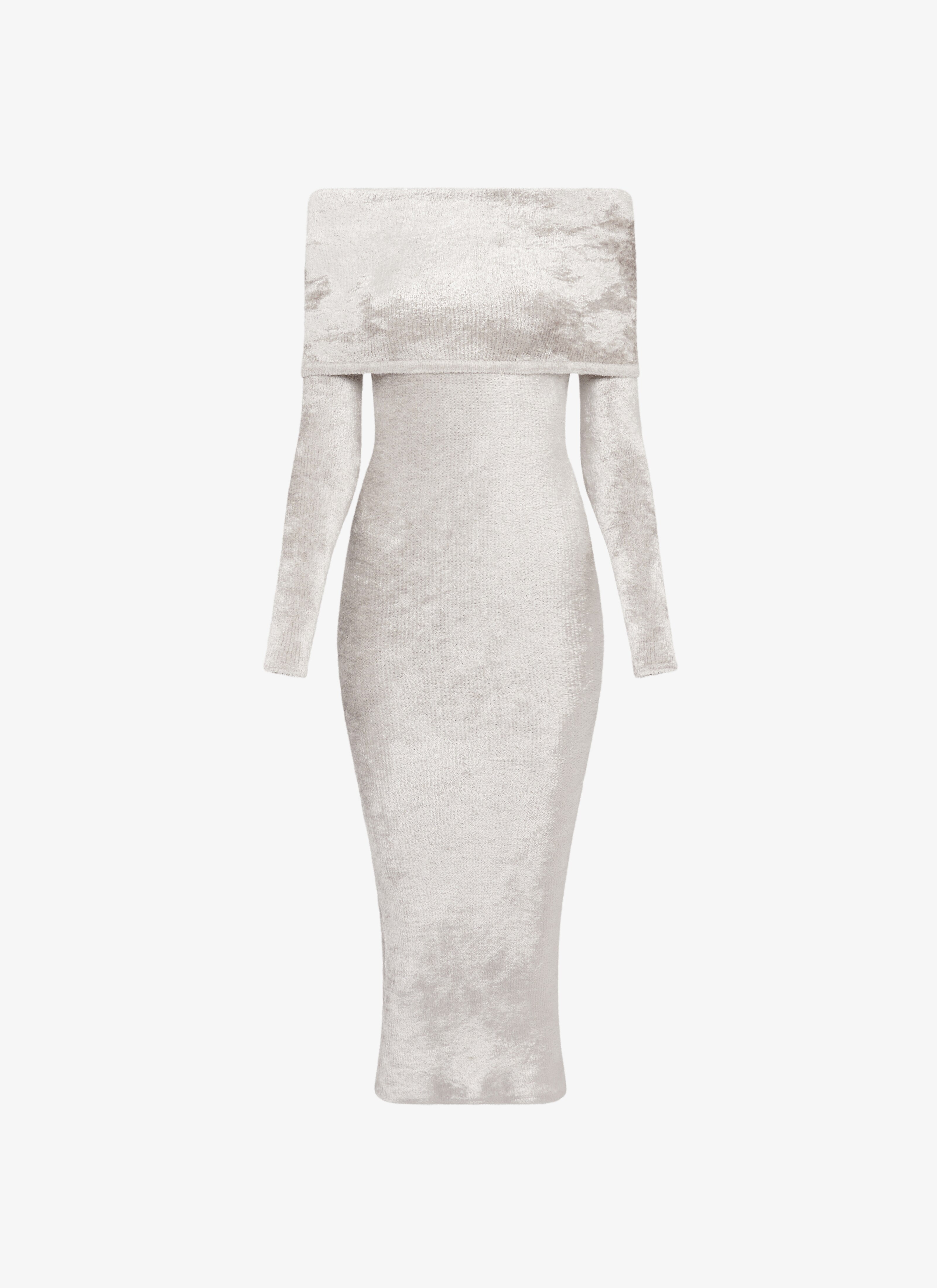 White velour dress sale