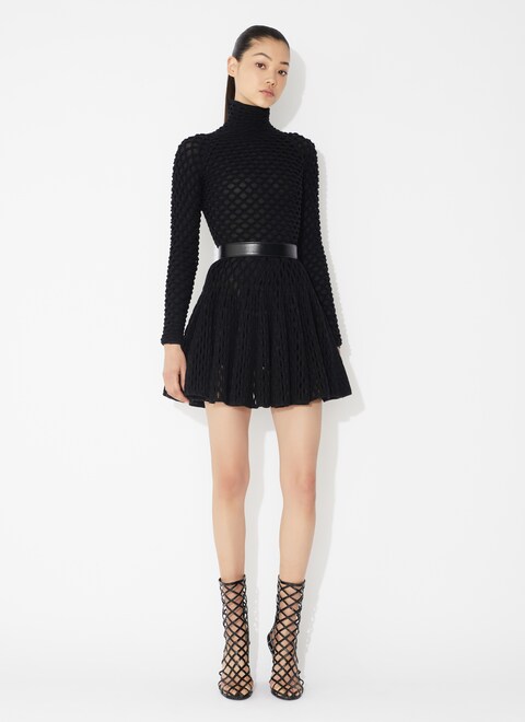 Cage knit highneck jumper - maison-alaia.com