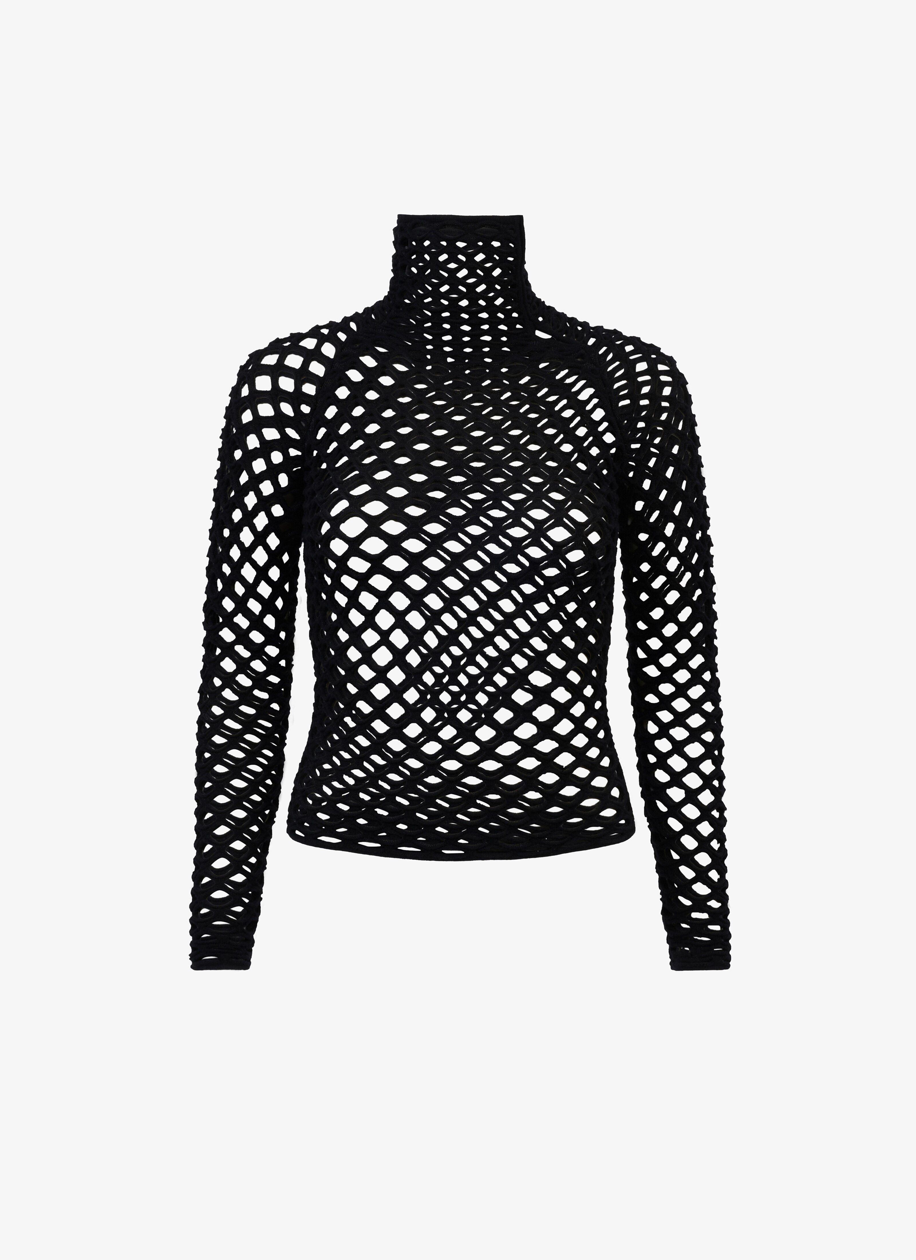 Cage knit highneck jumper - maison-alaia.com