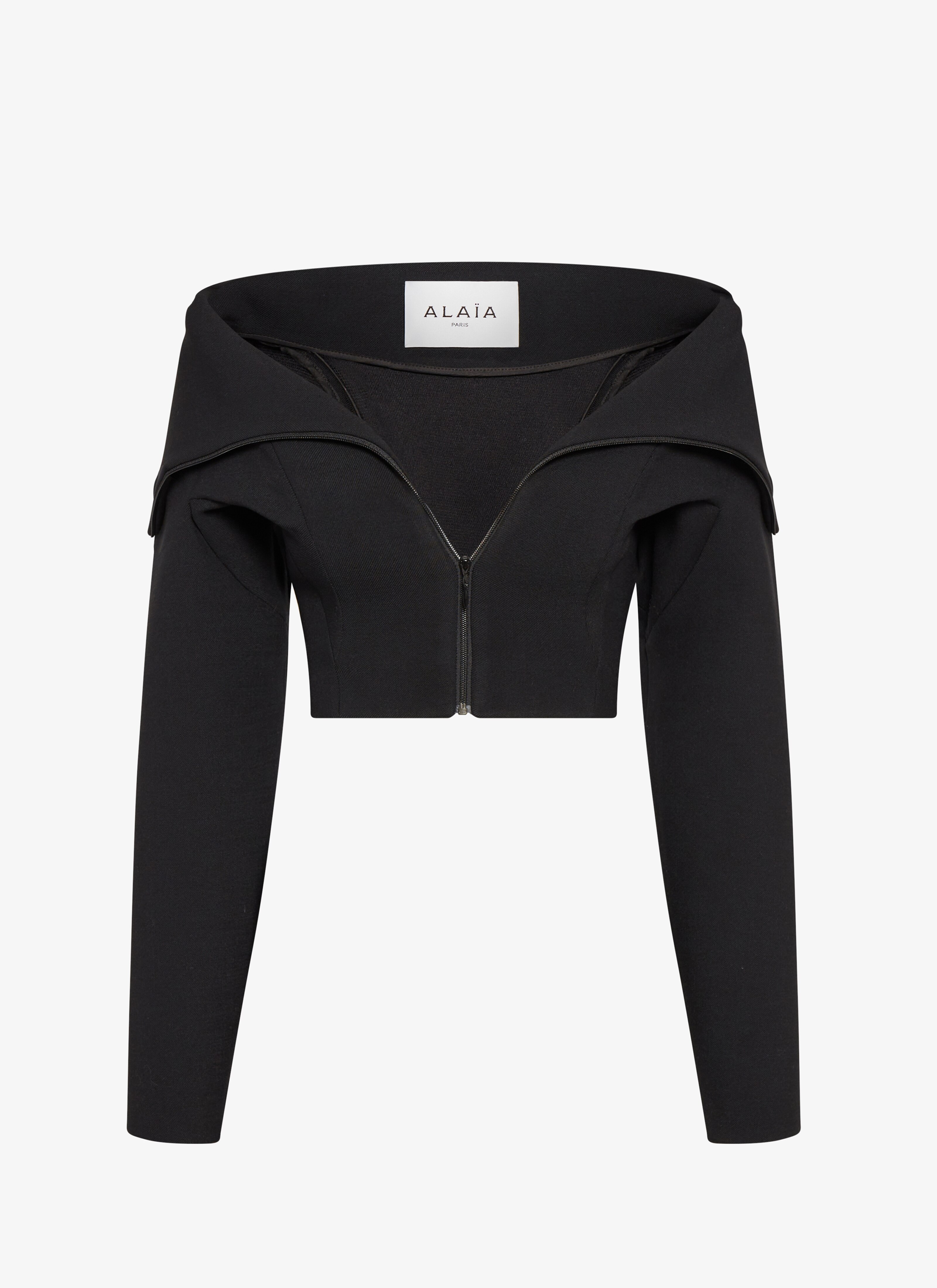 VESTE ZIPPÉE EN LAINE maison-alaia.com