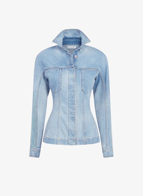 Fitted denim jacket - maison-alaia.com