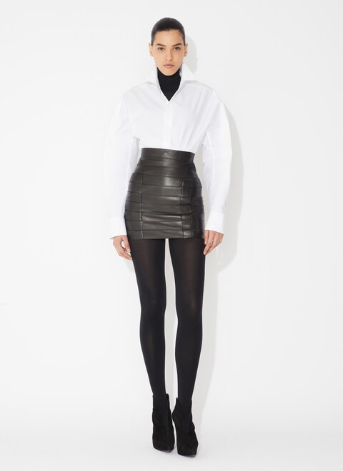Mini leather band skirt - maison-alaia.com