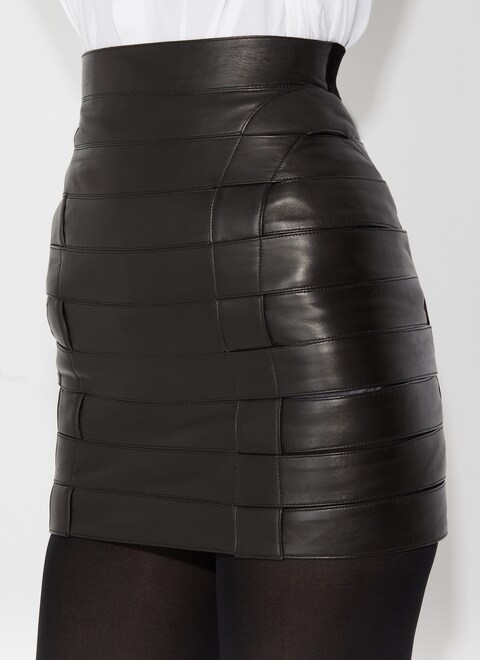 Mini leather band skirt - maison-alaia.com