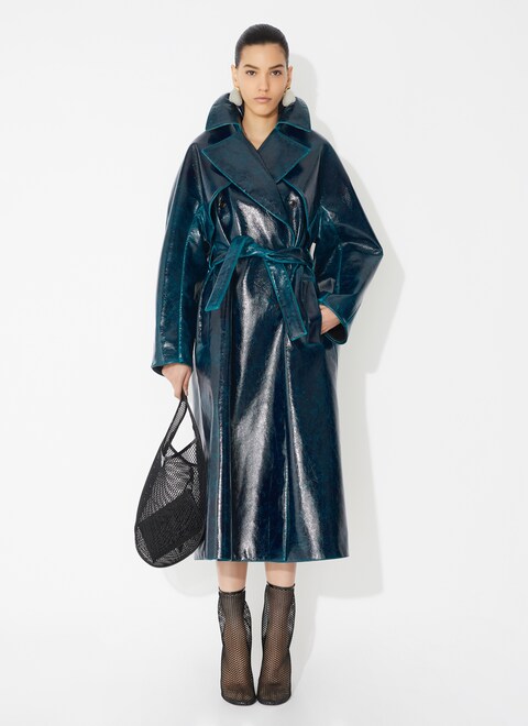 Mirror wool trench - maison-alaia.com