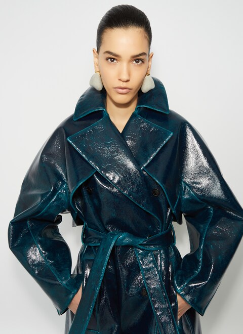 Mirror wool trench - maison-alaia.com