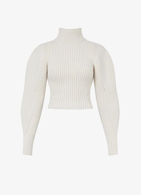 Wool cashmere rib sweater - maison-alaia.com