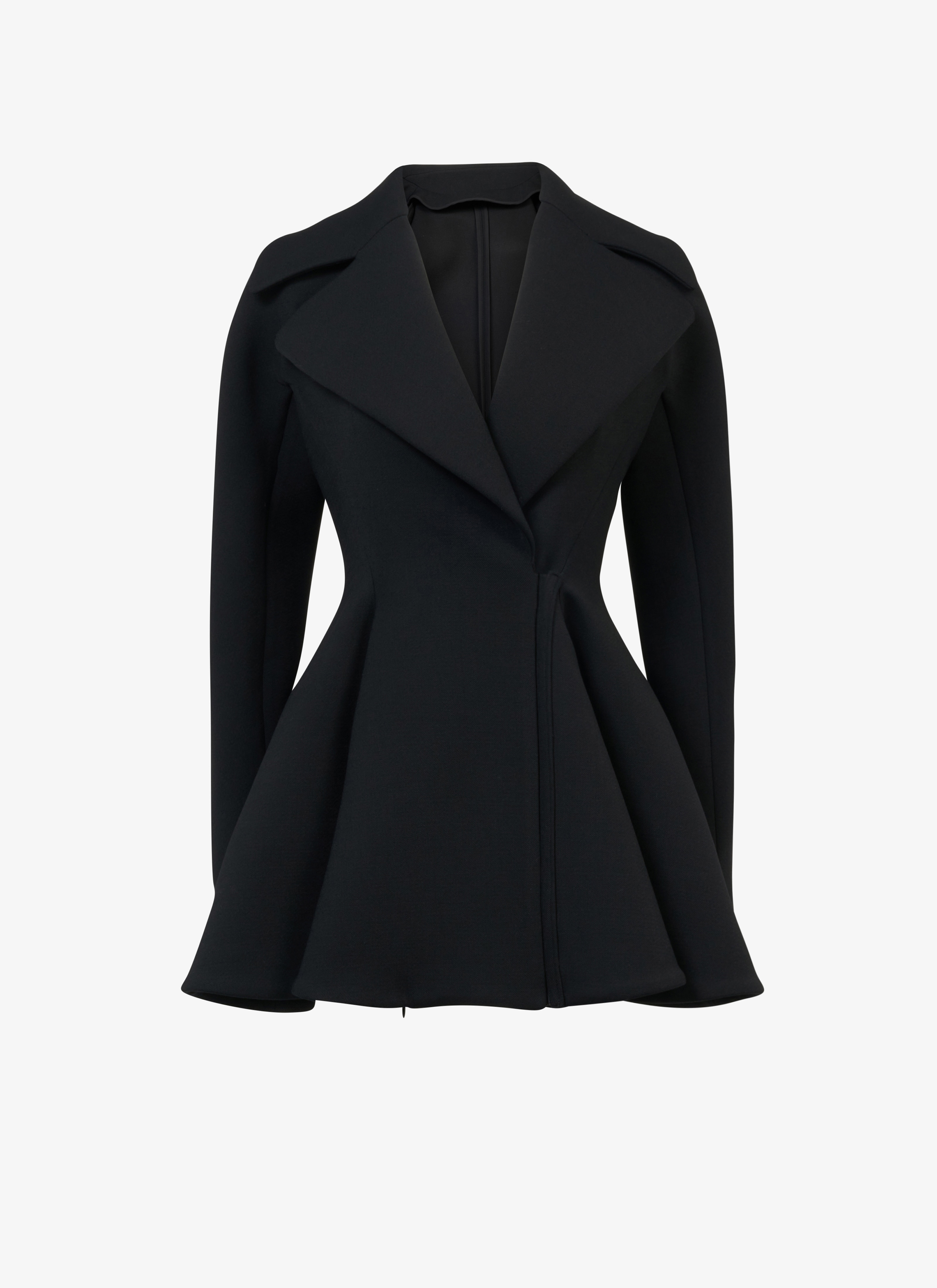 ALAÏA Women's Black Wool Princess Coat | ALAÏA TH