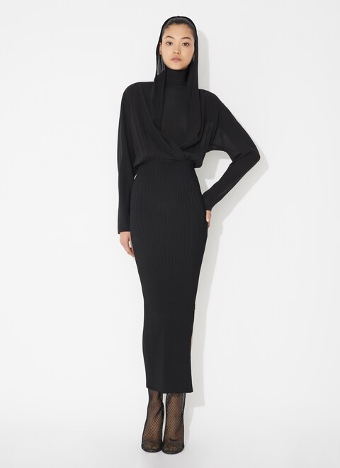 Knit and silk dress - maison-alaia.com