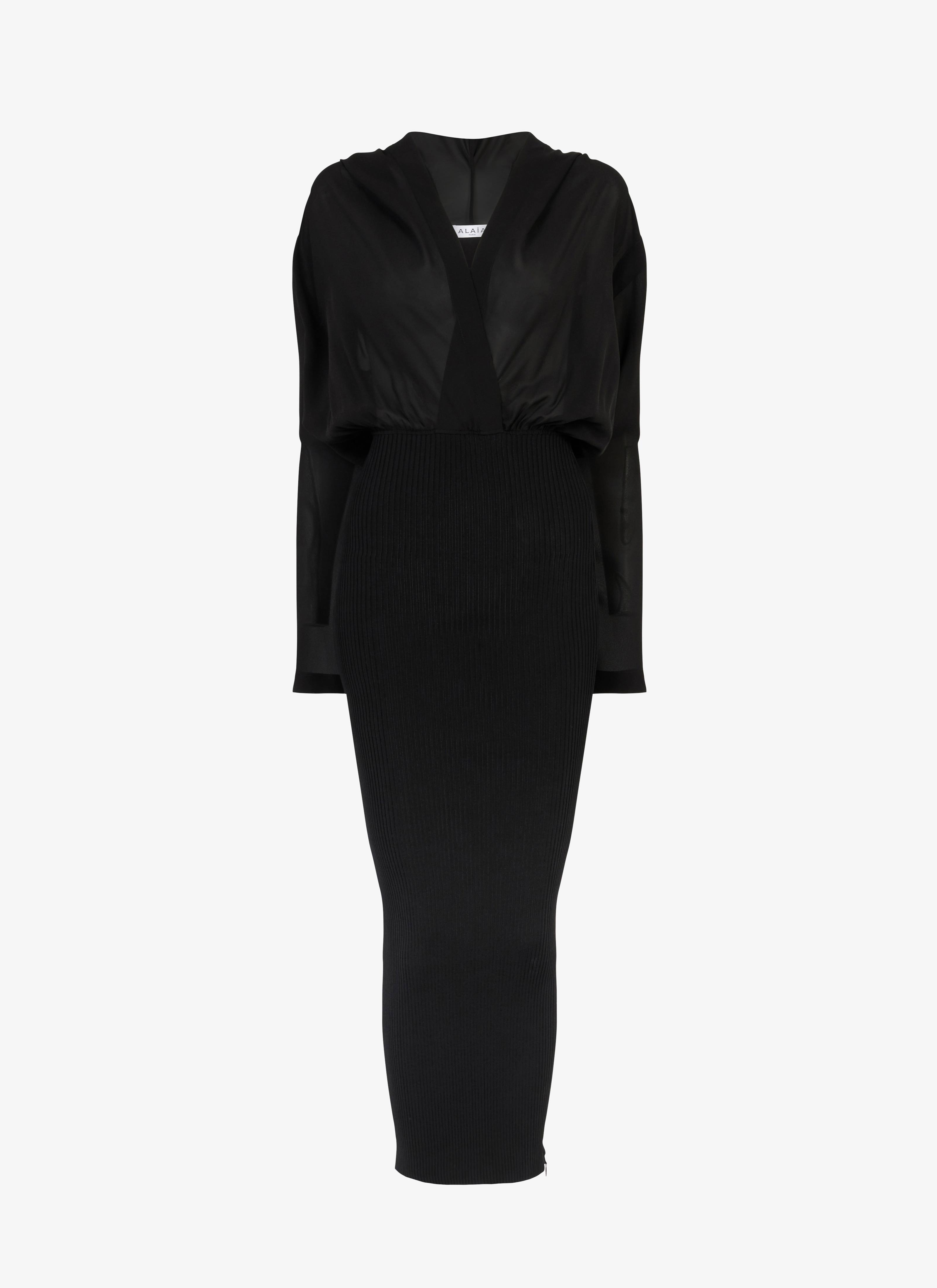 Knit and silk dress - maison-alaia.com