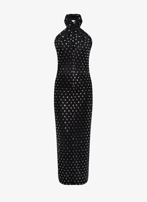 Fluid eyelet jersey dress - maison-alaia.com