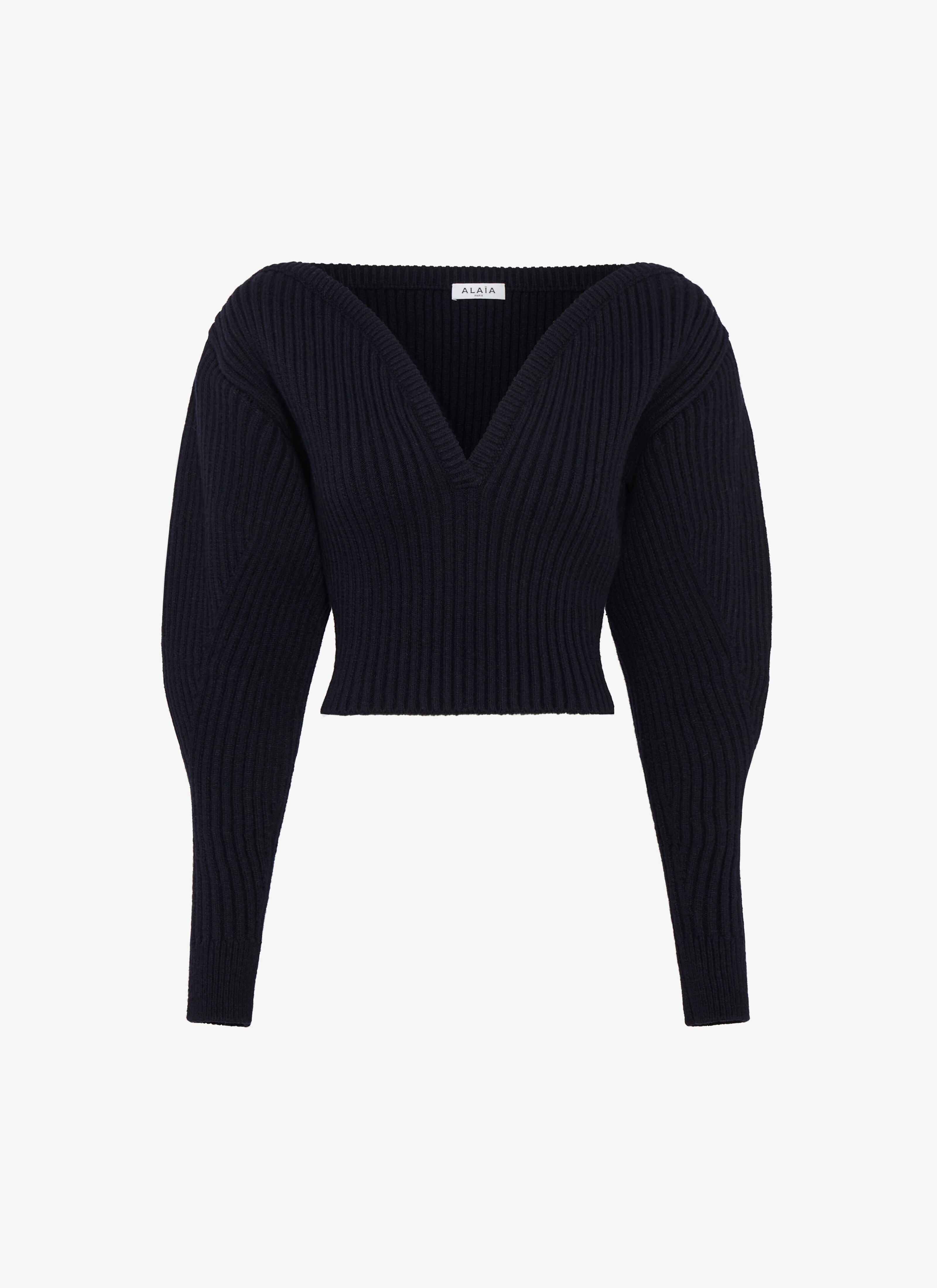 Wool cashmere heart rib sweater - maison-alaia.com
