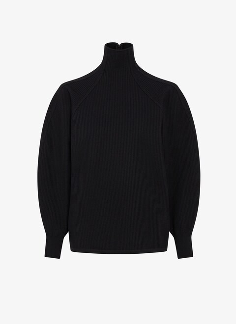Wool rib high neck jumper - maison-alaia.com