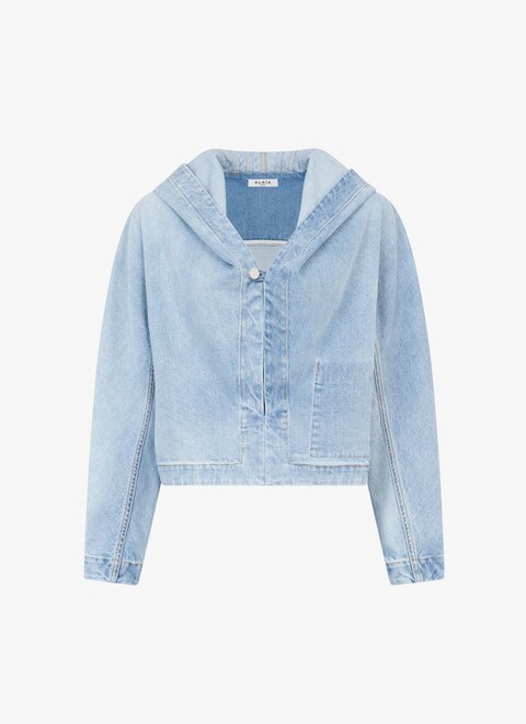Denim vareuse jacket - maison-alaia.com