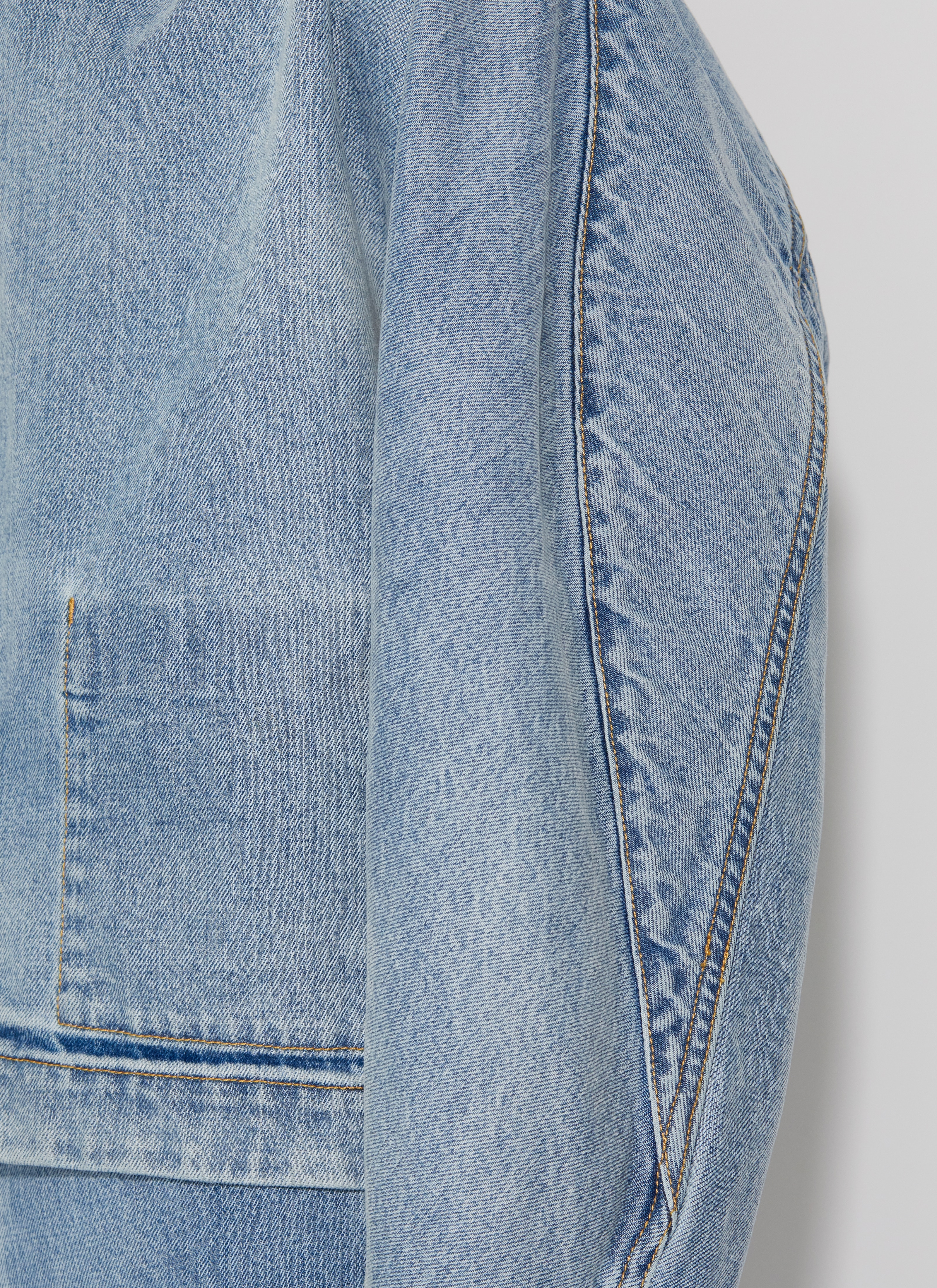ALAÏA BLUE DENIM VAREUSE JACKET