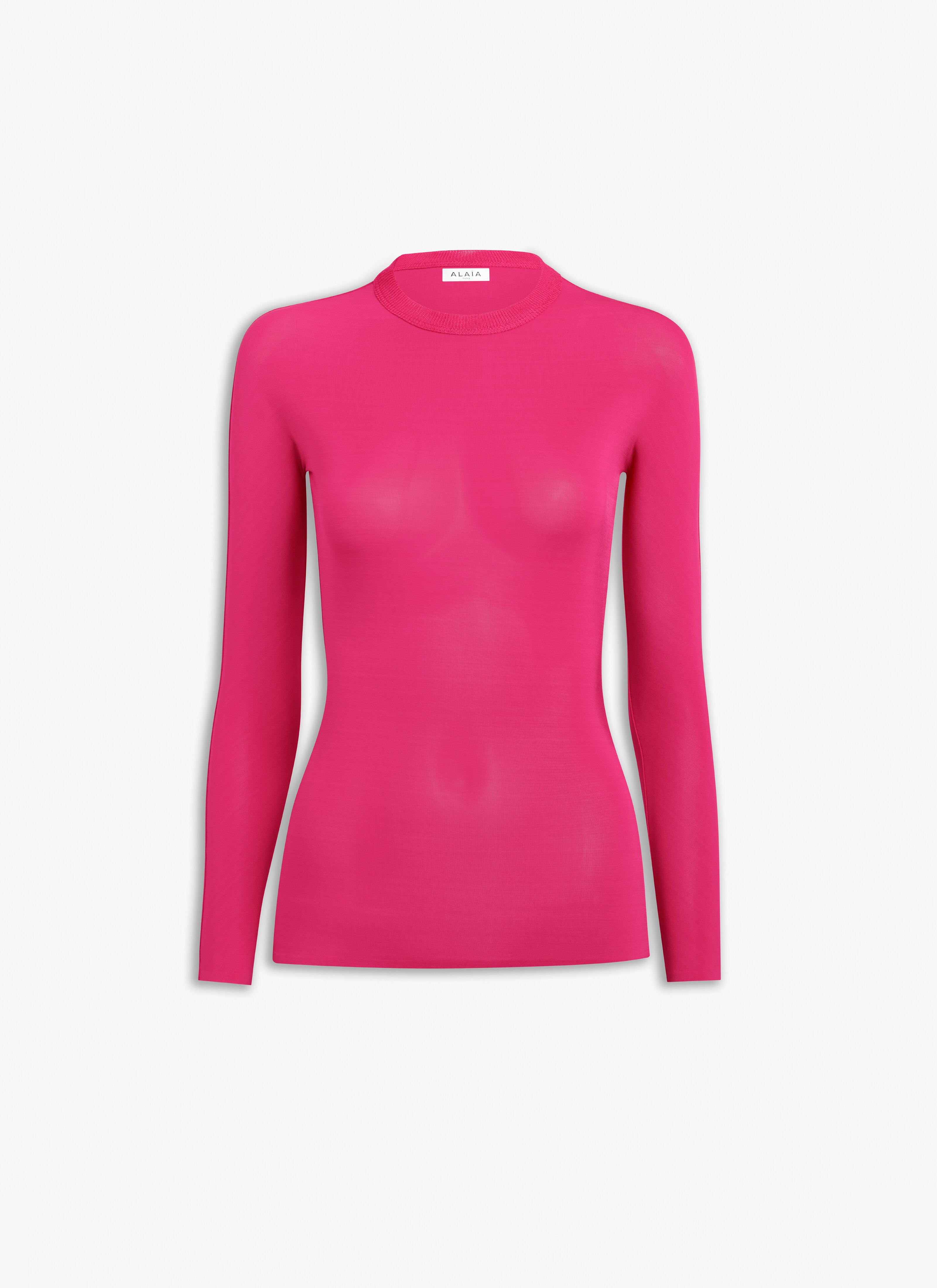 LONG SLEEVE JERSEY TOP - maison-alaia.com