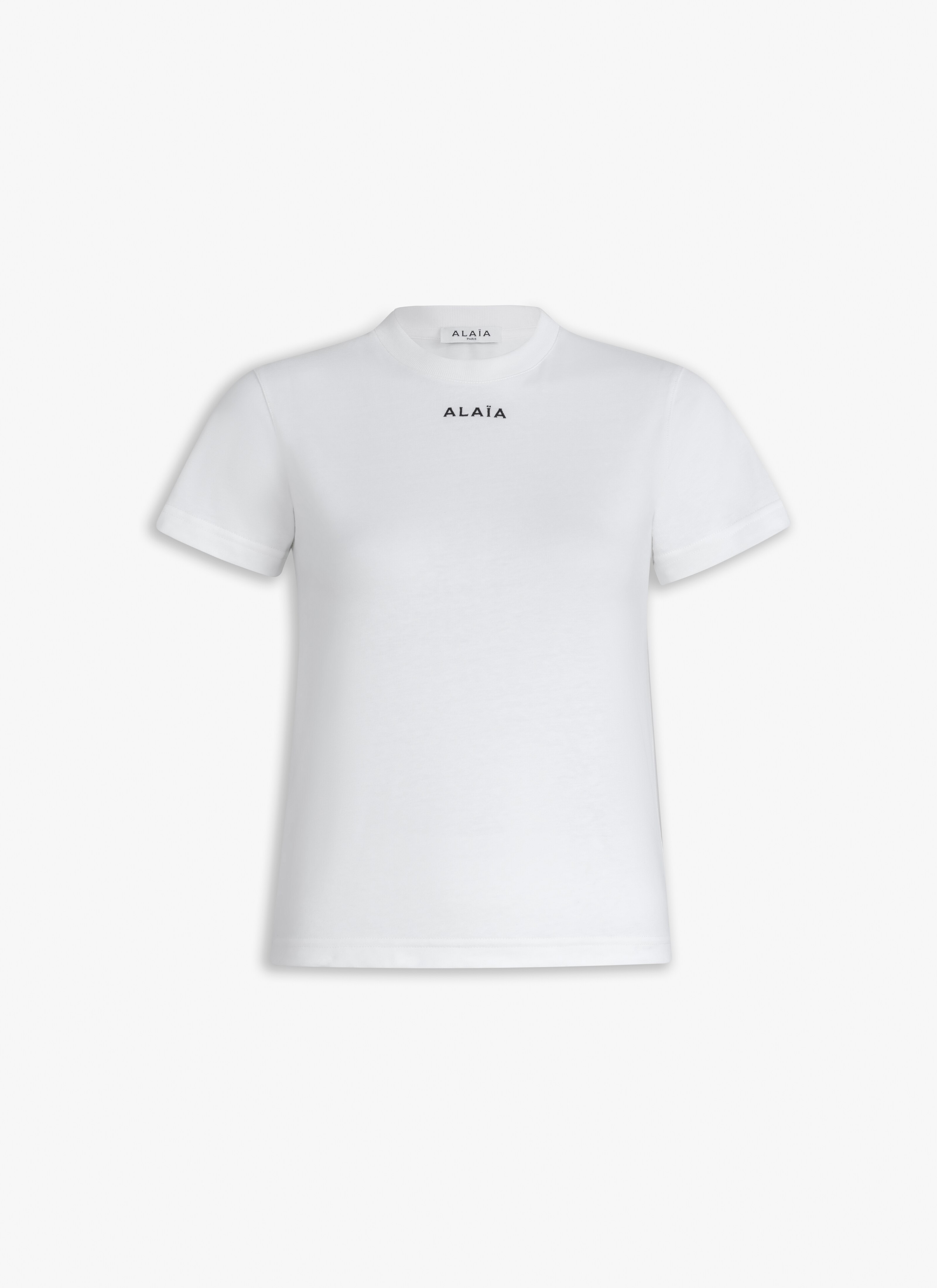 ALAÏA WHITE FITTED T-SHIRT ALAÏA