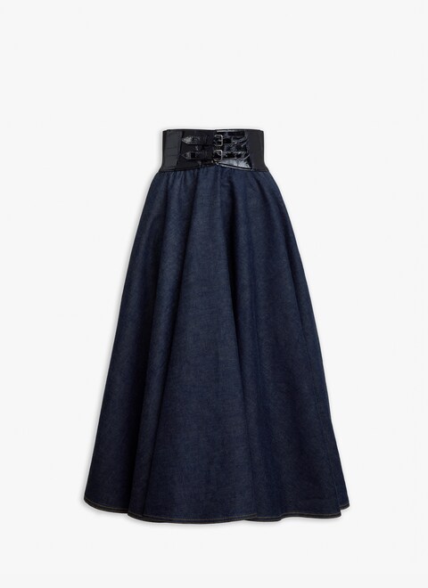 BELTED LAMBSKIN SKIRT - maison-alaia.com