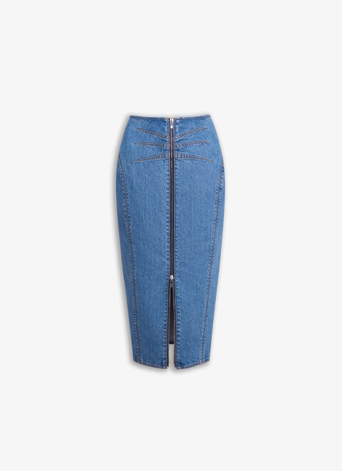 PENCIL DENIM SKIRT - maison-alaia.com