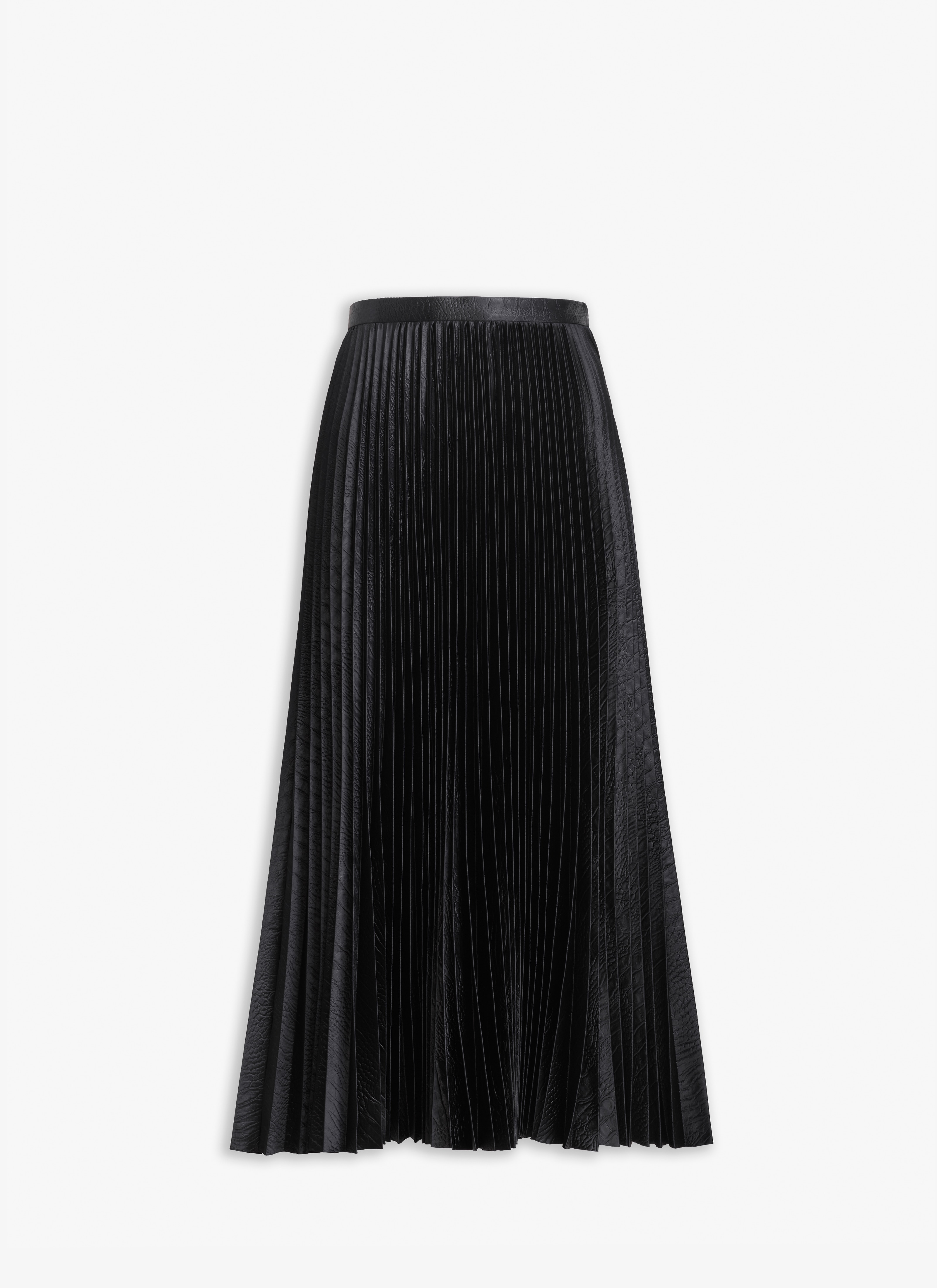 CROCODILE SATIN MIDI SKIRT - maison-alaia.com