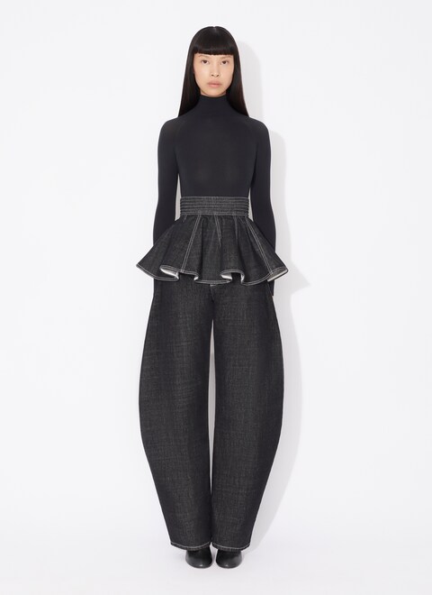 BLACK DENIM SKIRT BELT - maison-alaia.com